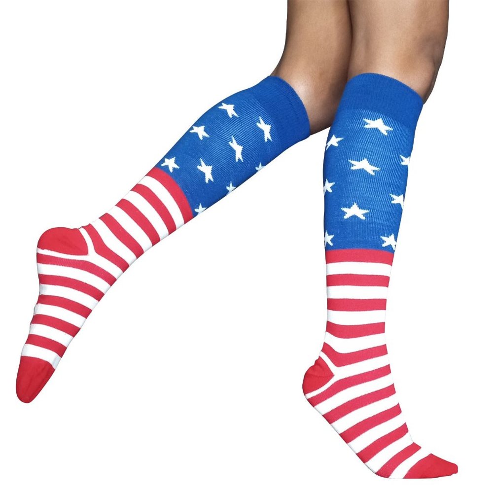 Patriotic Flag Star Socks